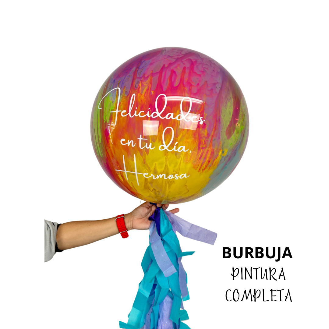 GLOBO BURBUJA PINTADO COMPLETO