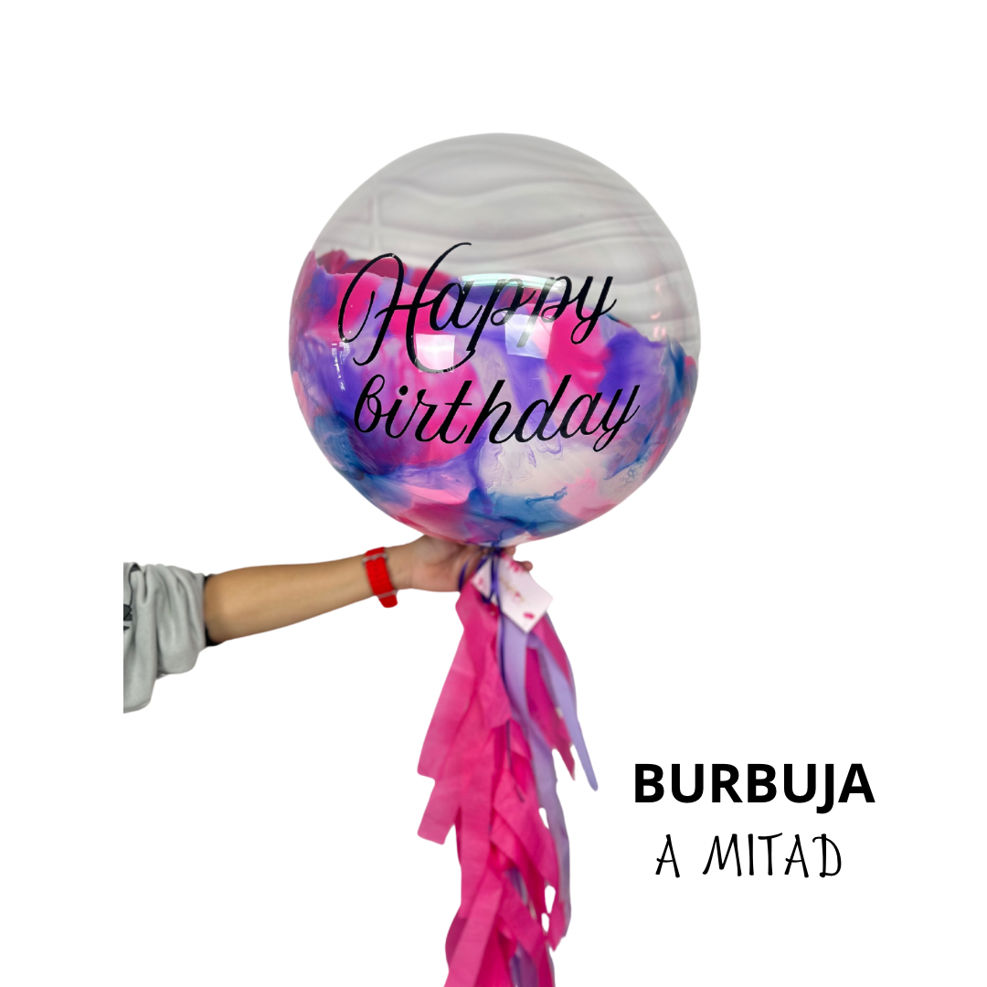 GLOBO BURBUJA A MITAD
