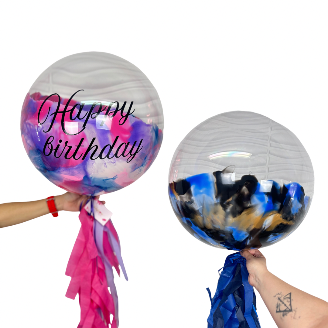 GLOBO BURBUJA A MITAD