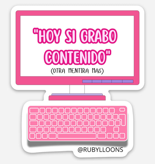 Sticker “Hoy si grabo contenido”