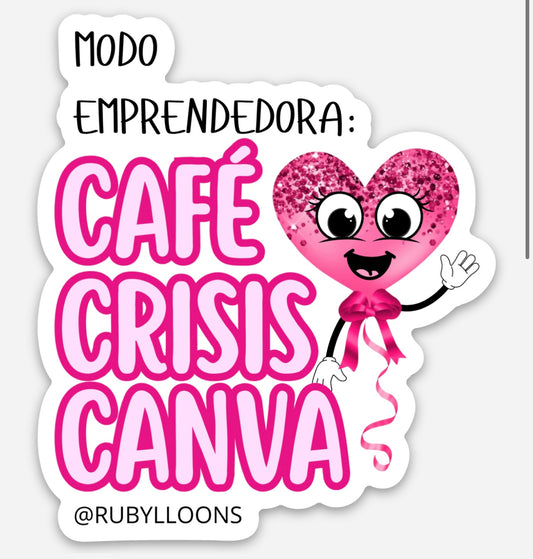 Sticker “café, crisis, canva”