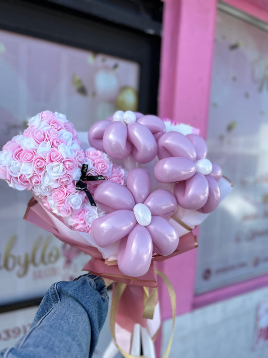 Teddy bear balloons bouquet