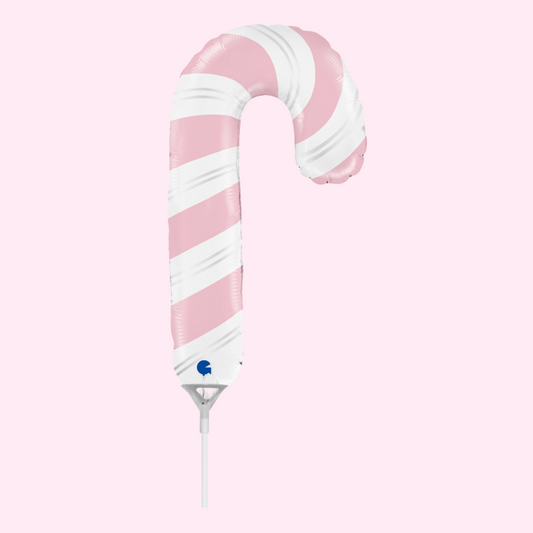 CANDY CANE MINI SHAPE PINK 9"