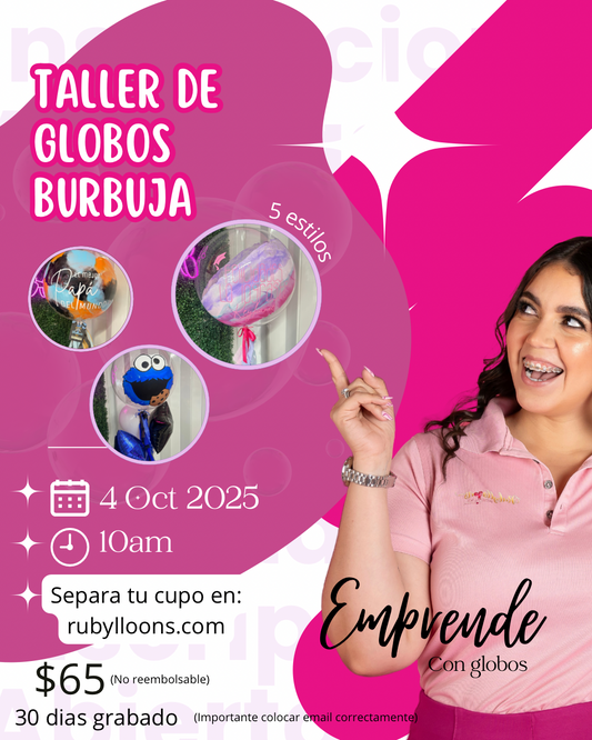 Curso globos burbuja online 4 octubre/2025