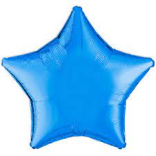 BLUE STAR FOIL BALLOON 18"