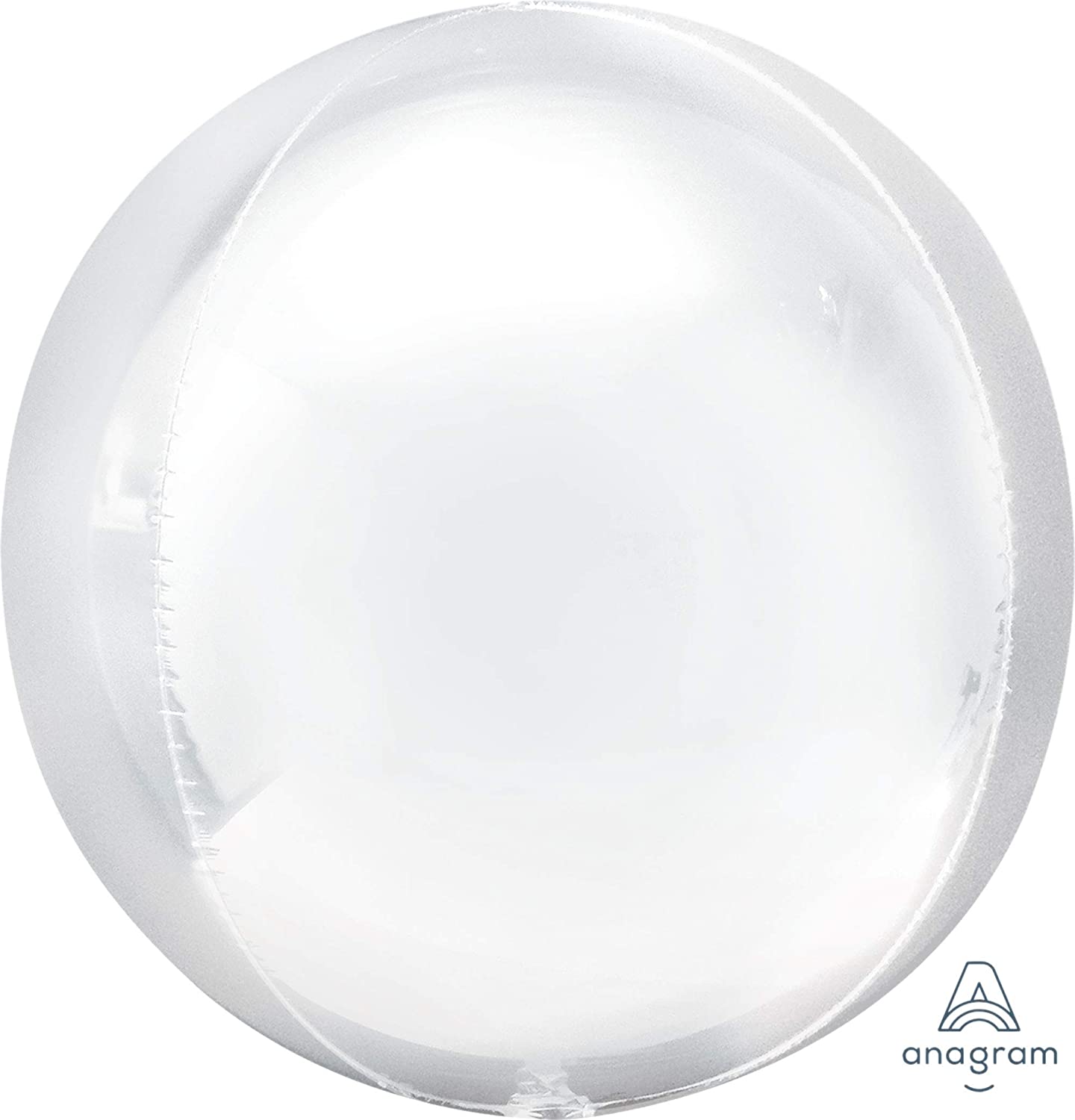 WHITE ORBZ FOIL BALLOON 15"