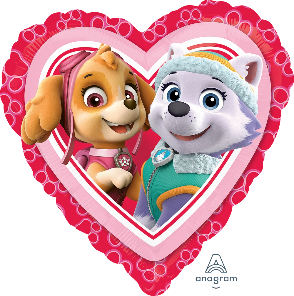 Paw patrol heart 18”